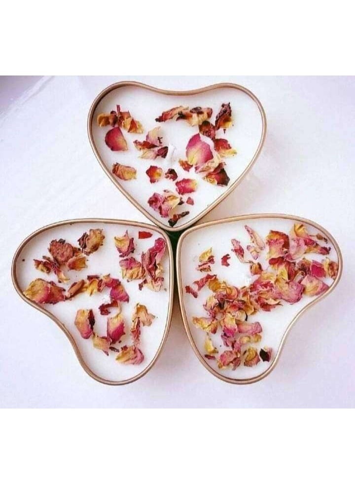 زوبا 4 قطع من فواحة شمعة عطرية معدنية شكل قلب – متعددة الأشكال بروائح جذابة لأجواء دافئة ومريحة - Image 2